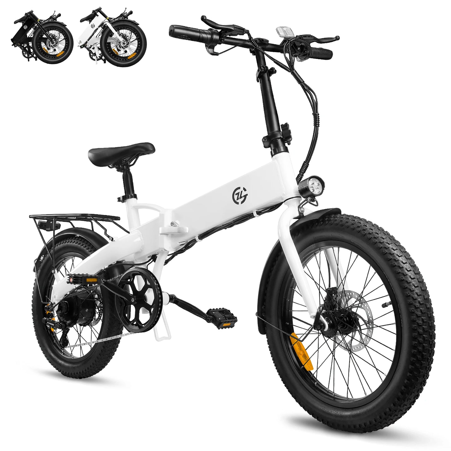 500W Adult Folding Electric Bicycle with 20 Inch Tires 48V 7.8Ah Max Speed 30-50Km/h 43 Miles Range Mini City Rider