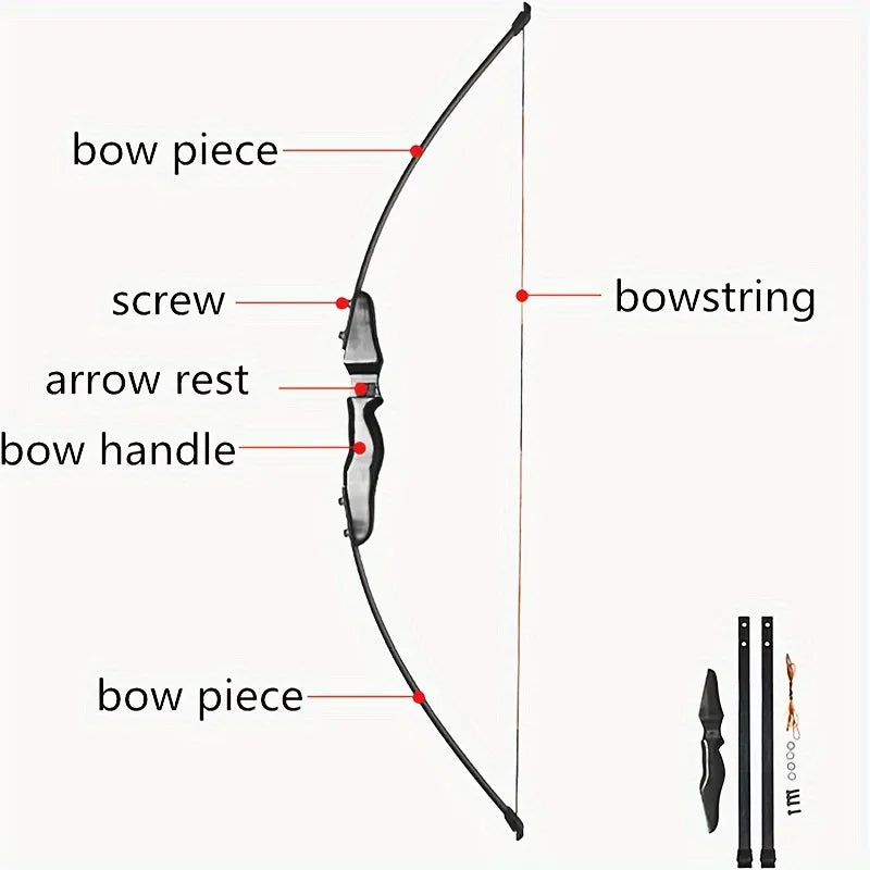 30 Pounds Premium Takedown Longbow Recurve Bow Set for Adults Ideal for Target Practice and Outdoor Adventures with Arrows