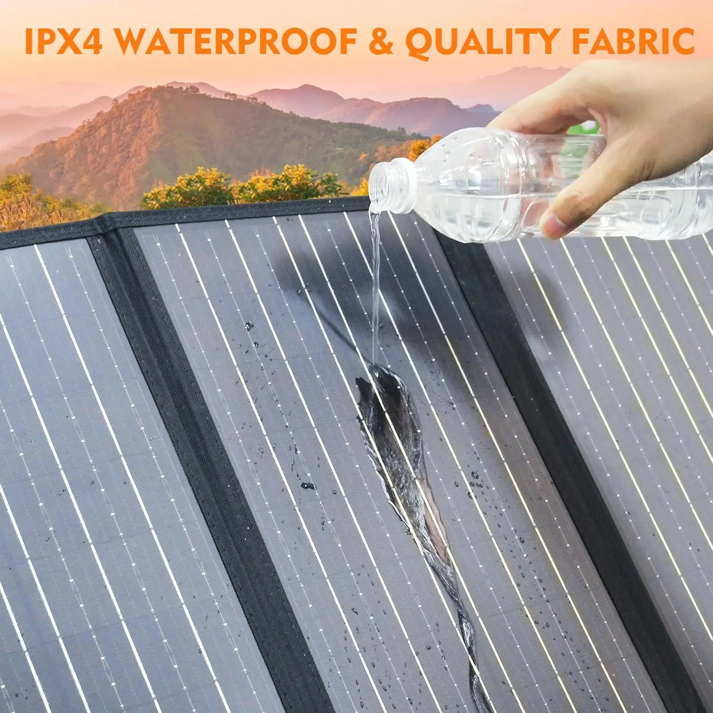 SinKeu Foldable Solar Panel 60W Portable Solar Charger with USB QC3.0 USB C DC Output for Power Station Camping Home Travel RV
