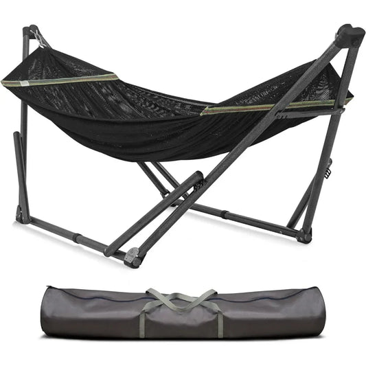 3 Year Warranty Hammock Stand 30 Second Foldable Hammock with Stand 550 Pounds Capacity Camping Hammock Stand