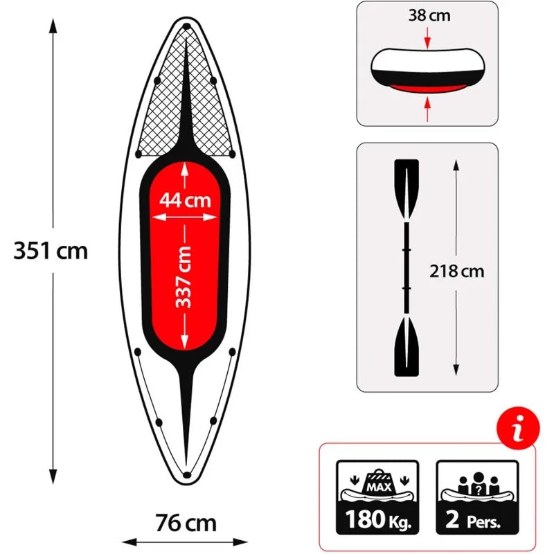Intex Challenger Inflatable Kayak Series with Deluxe 86 Inch Paddles and High Output Pump Super Strong PVC