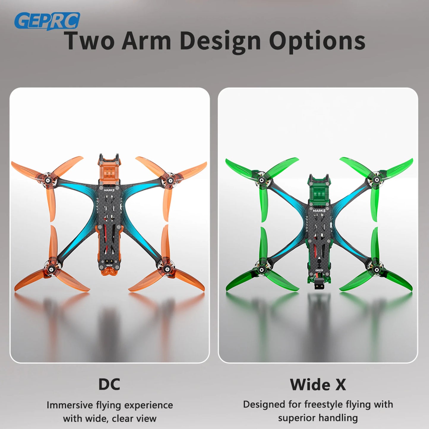 GEPRC Mark5 O4 Pro Freestyle FPV Drone O4 Air Unit WTFPV SPEEDX2 2107.5 1960KV Motor RC Bluetooth Quadcopter