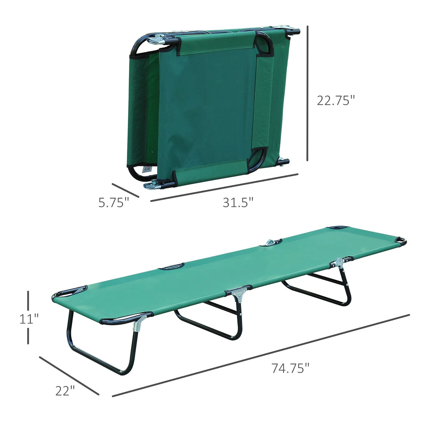Patio Foldable Chaise Lounge Chair Outdoor Camping Cot Sun Recliner Beach Pool