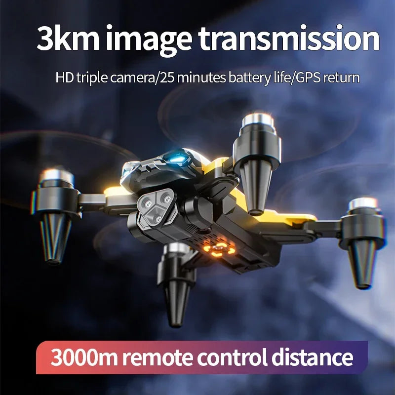 M5 Drone 4K Professional HD Dual Camera 5G Wifi Obstacle Avoidance Brushless Motor Foldable Quadcopter RC Distance Toys Gift