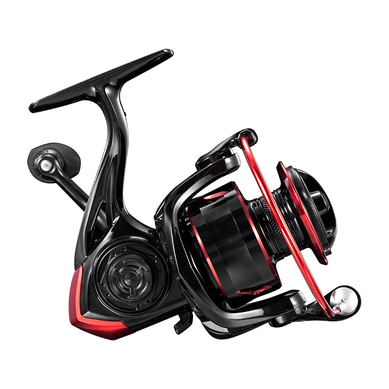 CR Sea Fishing Wheel Fishing Reel Spinning Reel 5.2:1 Black Red 10kg