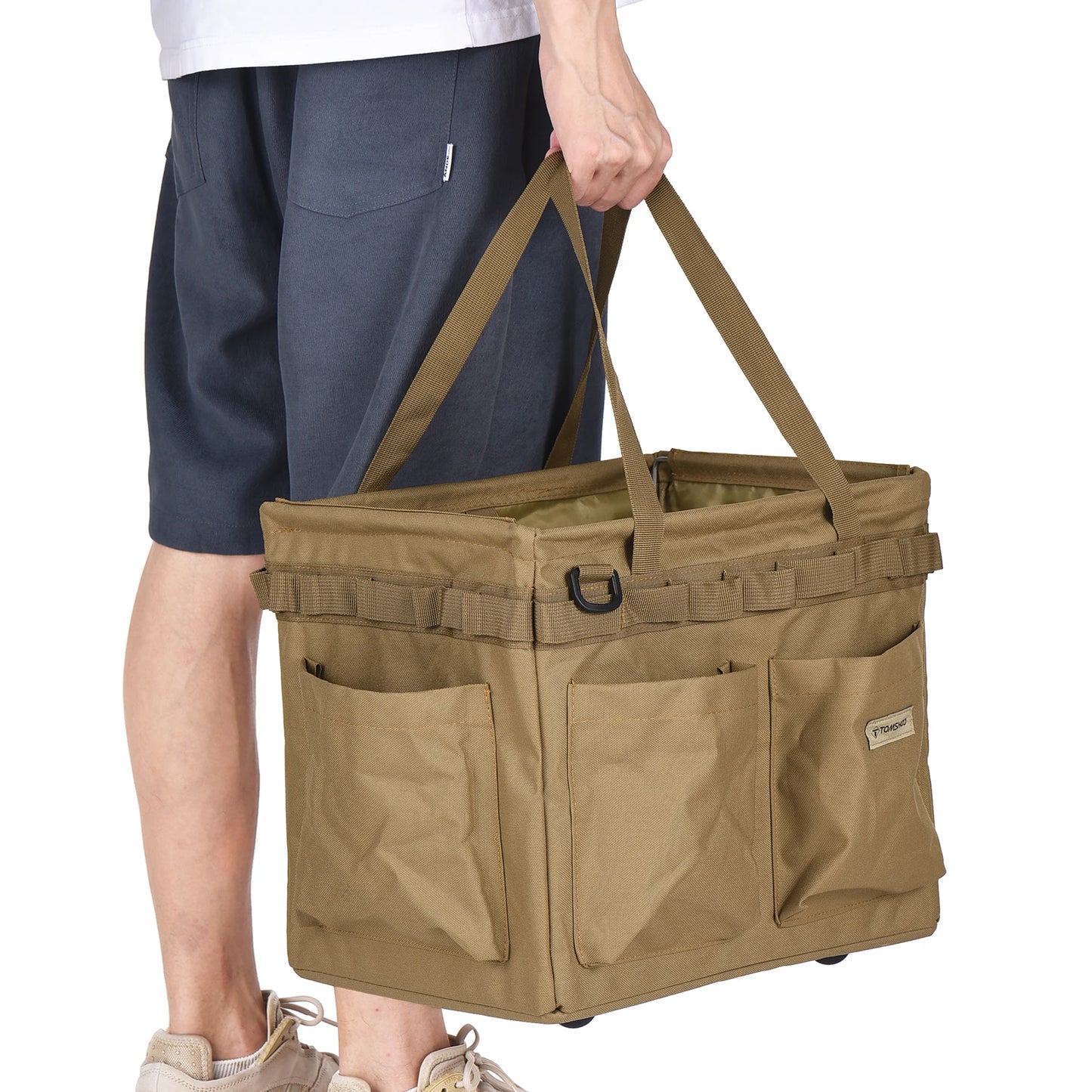 Camping Cooking Utensil Storage Box Large Capacity Collapsible Tool Bag for Outdoor Hiking Fishing