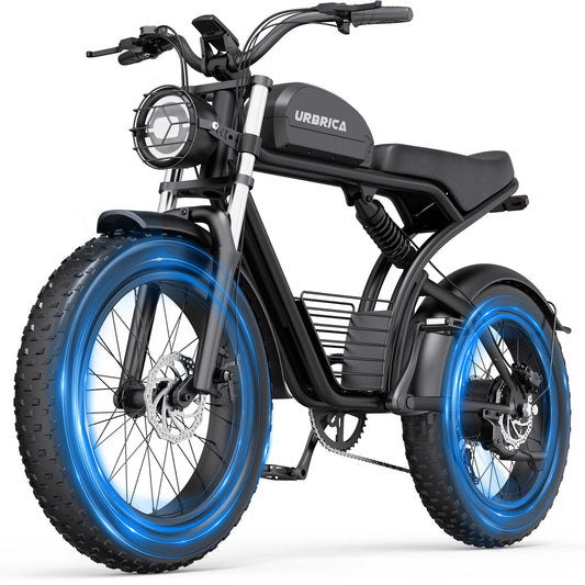 Electric Bike for Adults 3000W 1500W 32MPH 48V 23AH 75 Miles Electric Motorcycle 20 Inch Fat Tire Dirt Bike Shimano 7 Speed EBike