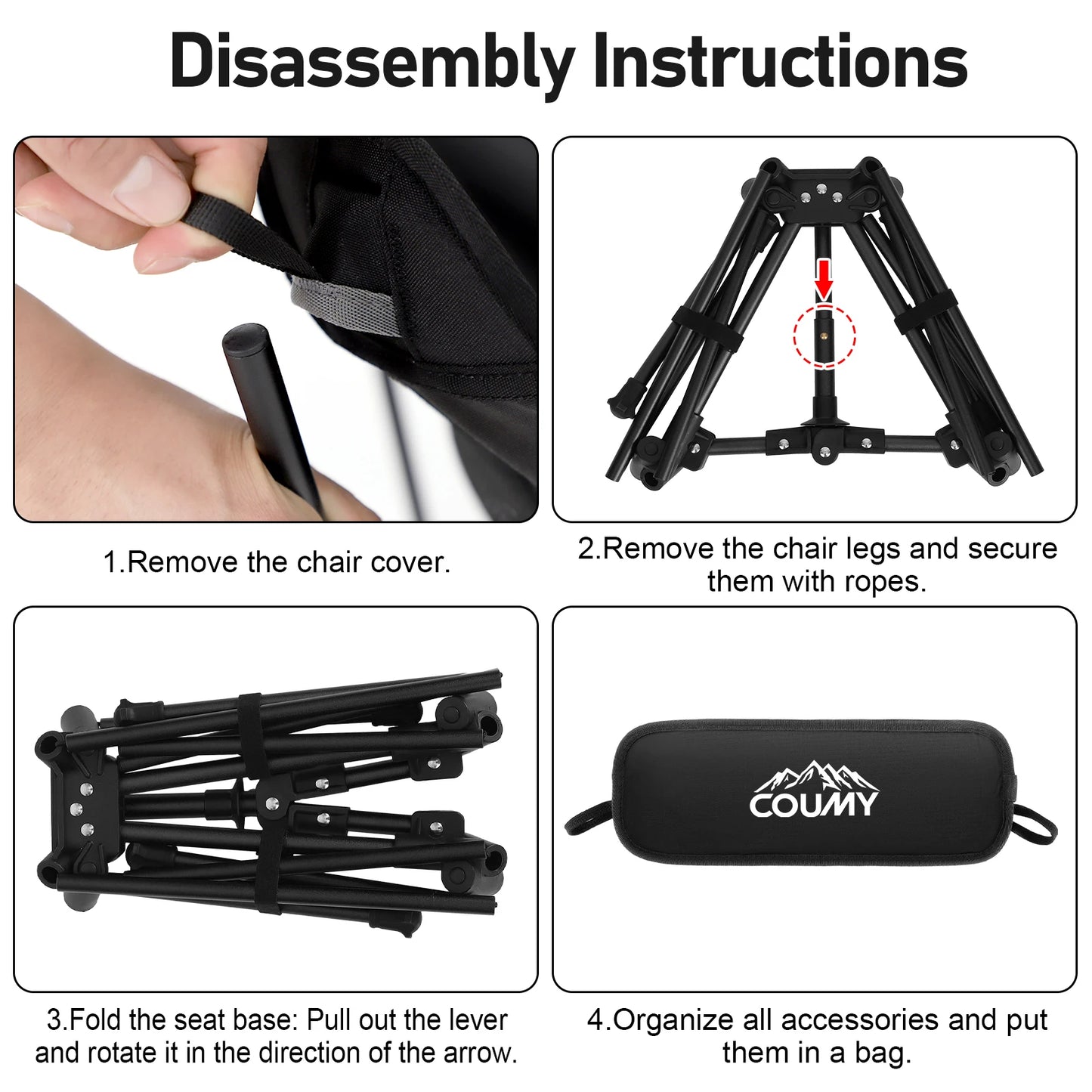 2 Pack Ultralight Portable Camping Chair Folding Backpacking Chair with Side Pockets Lightweight Lawn Chair