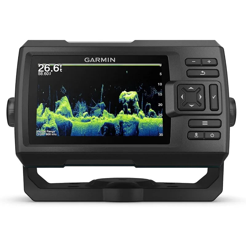 Garmin Striker Vivid 5cv, Easy-to-Use 5-inch Color Fishfinder and Sonar Transducer, Vivid Scanning Sonar Color Palettes