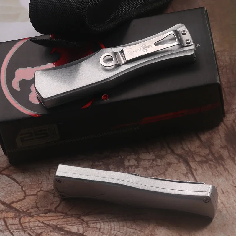 Micro Hera Assisted Folding Knife Silver 440C Steel Blade Outdoor EDC Knife