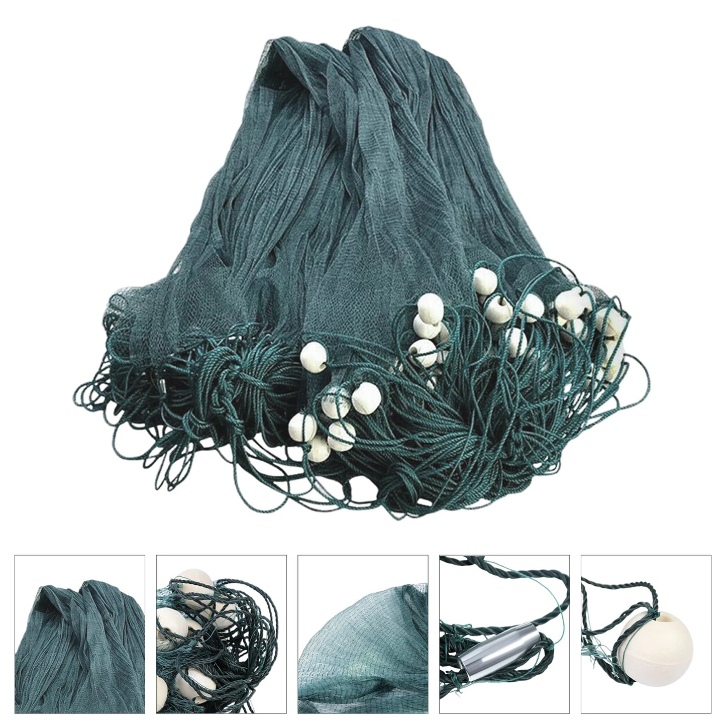 6.5x33ft Fishing Drag Net for Sea Lake and River with 645.83ft2 Catching Area Made of Polyethylene