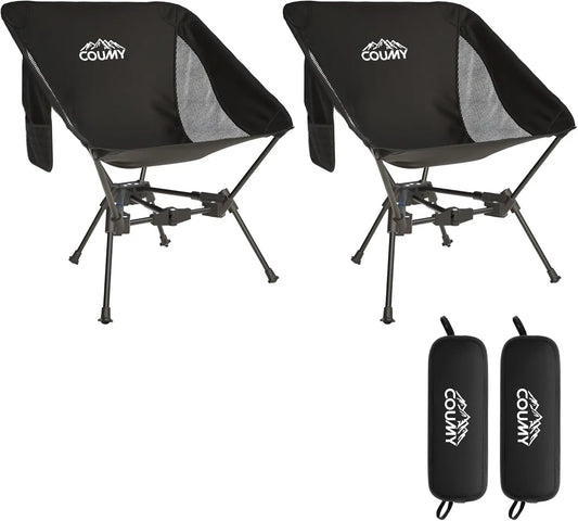 2 Pack Ultralight Portable Camping Chair Folding Backpacking Chair with Side Pockets Lightweight Lawn Chair