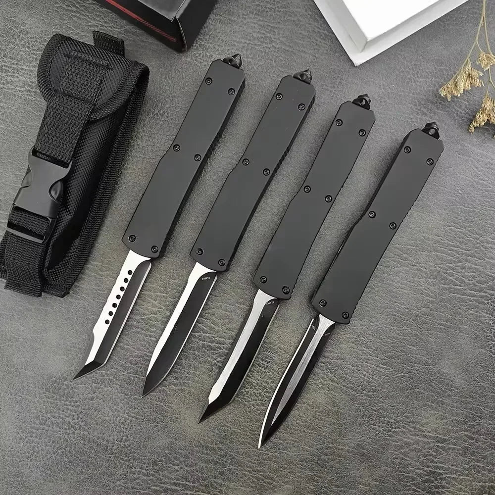 Micro UT70 Survival Tactical Pocket Knife 440C Stainless Steel Blade Zinc Alloy Handle EDC Hunting Utility Tool