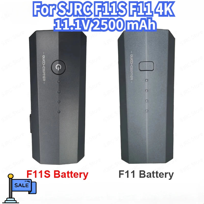 For SJRC F11S 4K Drone Battery 11.1V 2500mAh Li-ion Compatible with SJRC F11 4K Pro