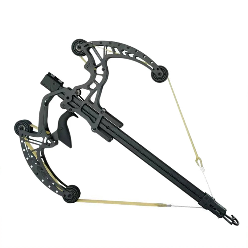 New All Metal 50 Round Compound Bow and Arrow Slingshot Steel Ball Double Outdoor High Precision Green Light Bow