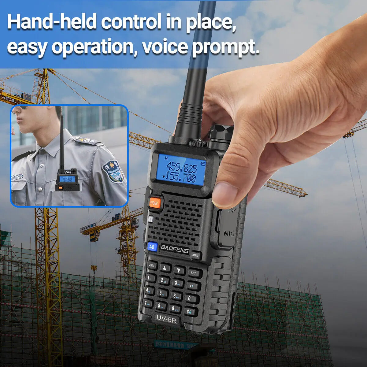 2PCS Baofeng UV-5R Walkie Talkie Dual Band VHF UHF Two Way Radio Long Range 128 Channel VOX Handheld Transceiver