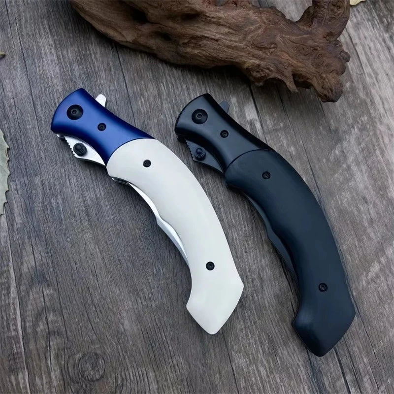 CR 7471 Folding Pocket Knife 8Cr13Mov Blade Resin Wooden Handle Camping Outdoor Hunting Self Defense Survival EDC Tool