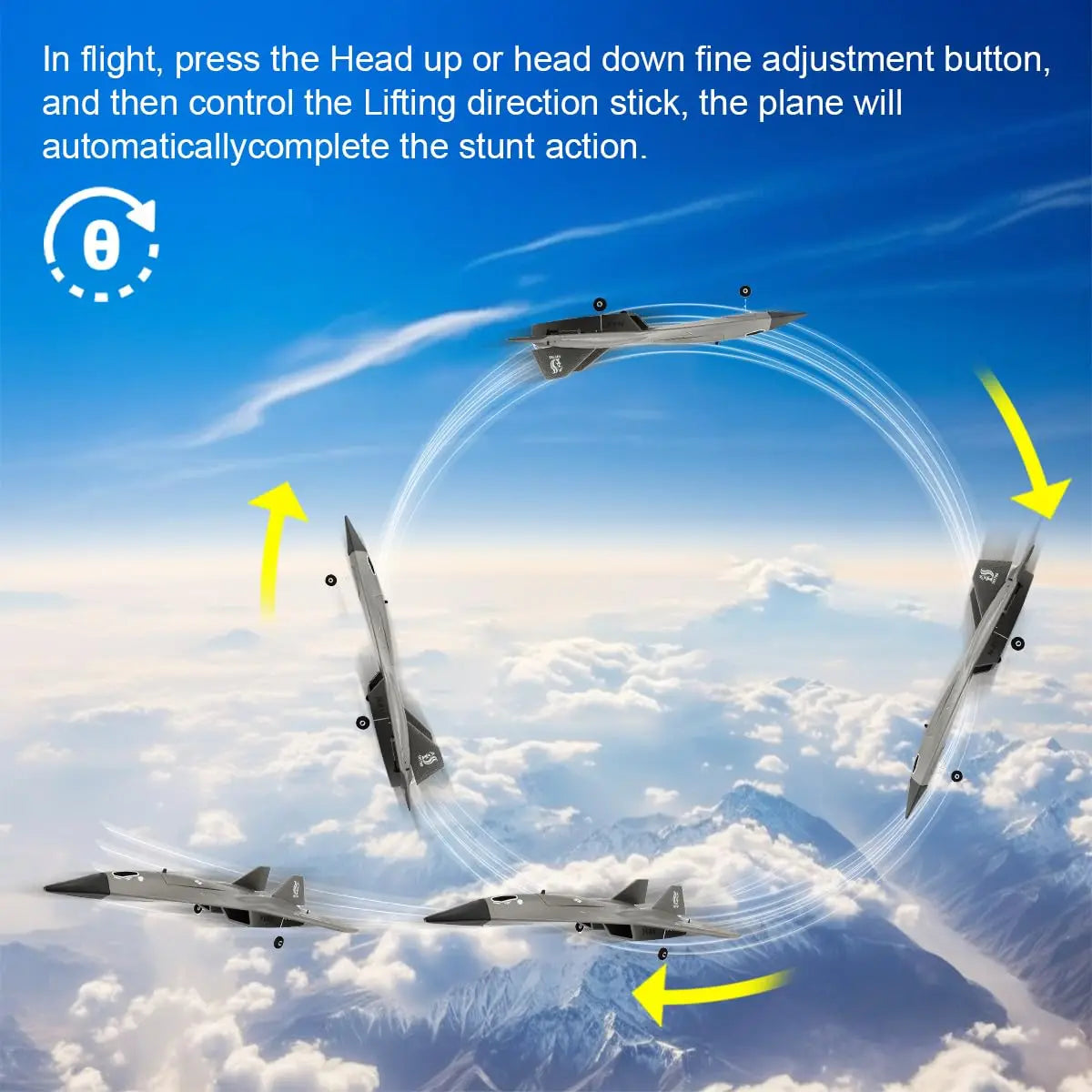 SR72 RC Plane 2.4G 4CH Remote Control Airplane Future Fighter Jet Dual Powerful Motors RC Drone Aircraft Toys for Kids and Adults