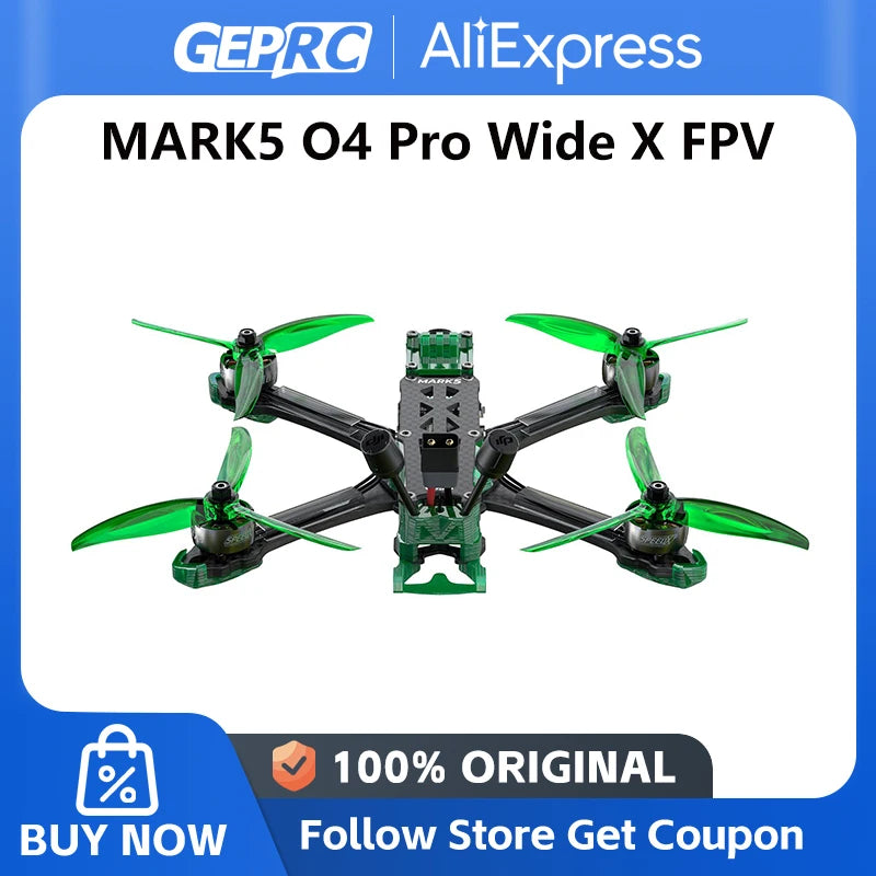 GEPRC Mark5 O4 Pro FPV Drone VTX O4 Air Unit GPS Bluetooth Quadcopter Freestyle TAKER F722 Stack 2107.5 1960KV RC FPV