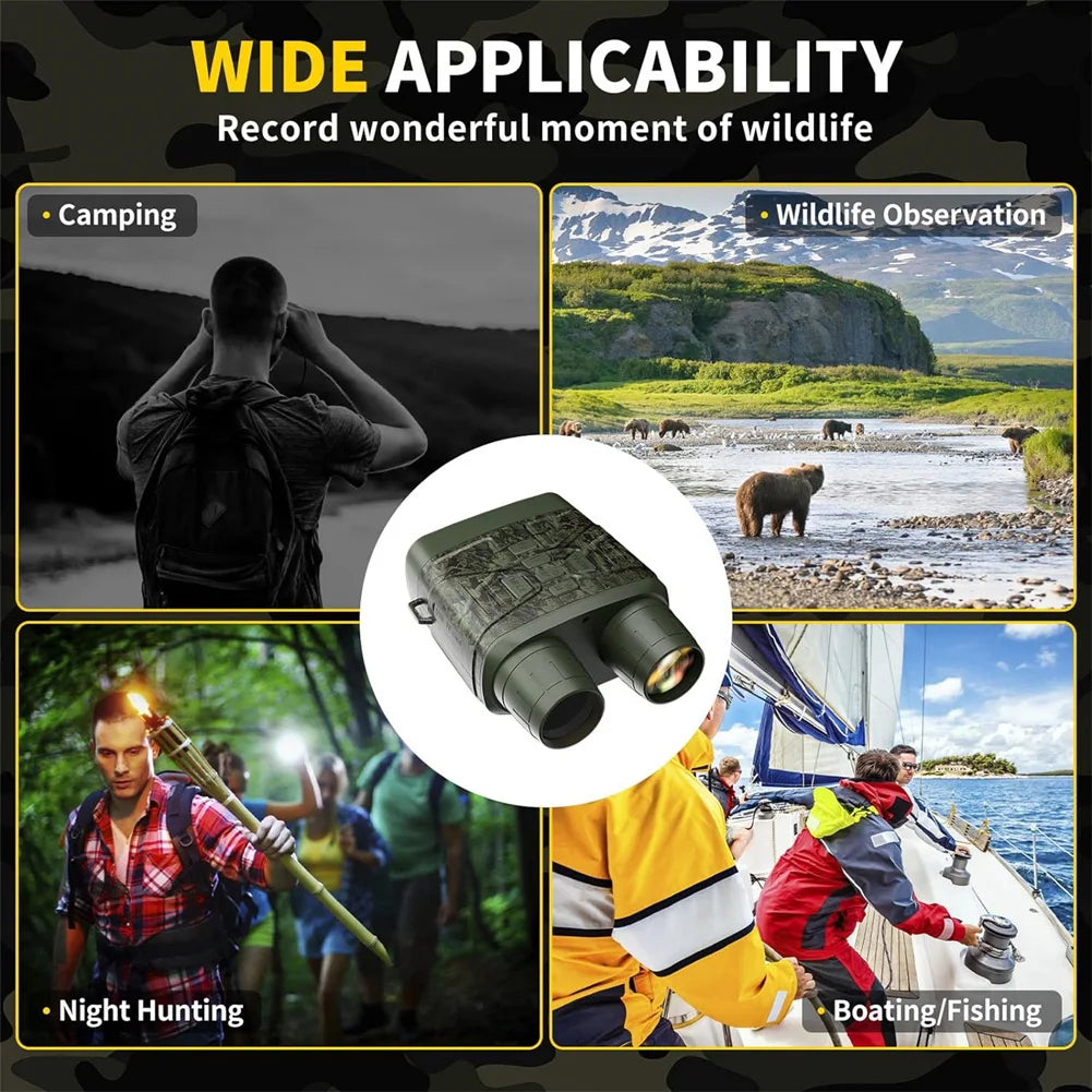 4K Night Vision Binoculars 5X Digital 800m Infrared Telescope Goggles for Hunting and Camping Video Recording
