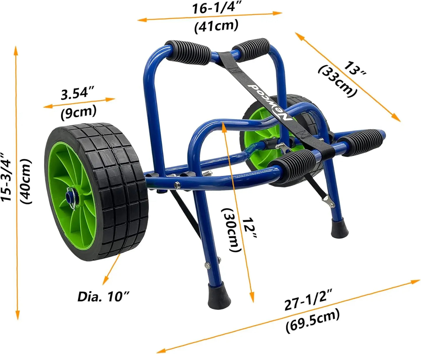 Kayak Cart Dolly for Carrying Kayaks Canoes SUP Paddle Boards Easy Assembly