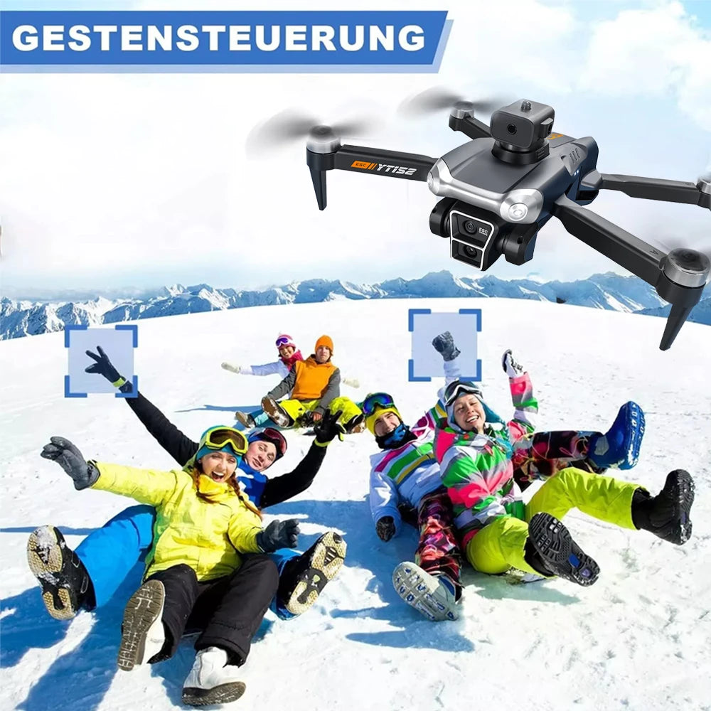 New YT152 Brushless Drone Four Axis Aircraft Electric Adjustment 4K FPV Three Camera Optical Flow Obstacle Avoidance Drone