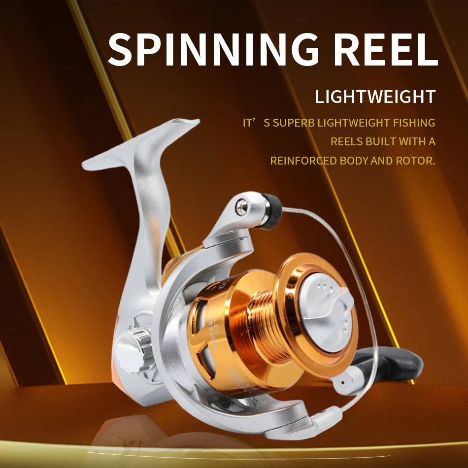 XF Spinning Reel 6+1 Bearings CNC Spool Carbon Drag Anti-Twist Lightweight Front Brake 5.0:1/5.1:1