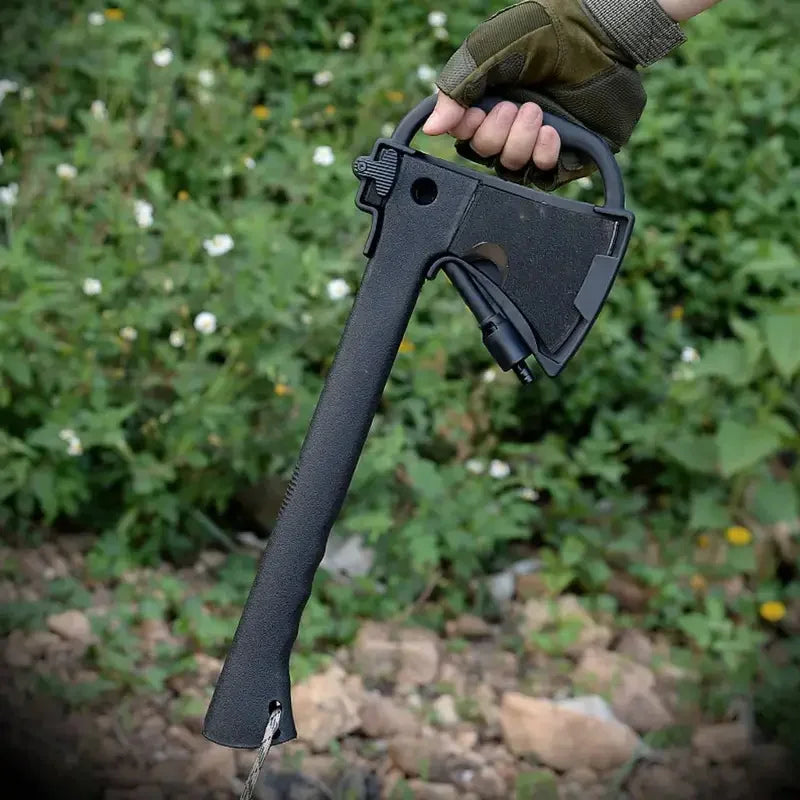 Camping Hand Axe and Survival Gear Lightweight Hatchet with Nested Serrated Wood Saw Knife and Magnesium Fire Starter Tool