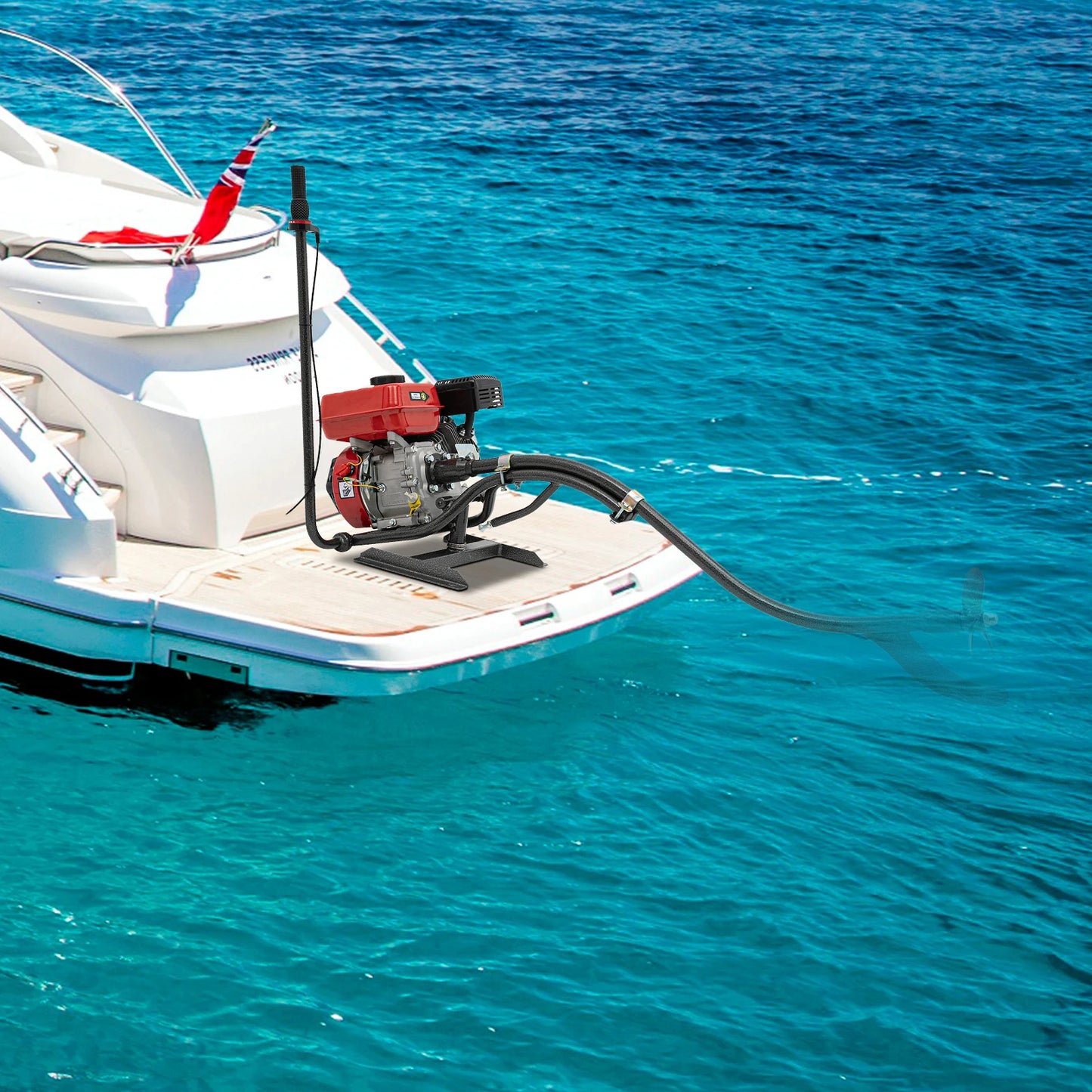 7.5HP 212CC 4 Stroke Outboard Motor Heavy Duty Inflatable Fishing Boat Engine for Stern 9.84 to 19.69 Feet Dinghies