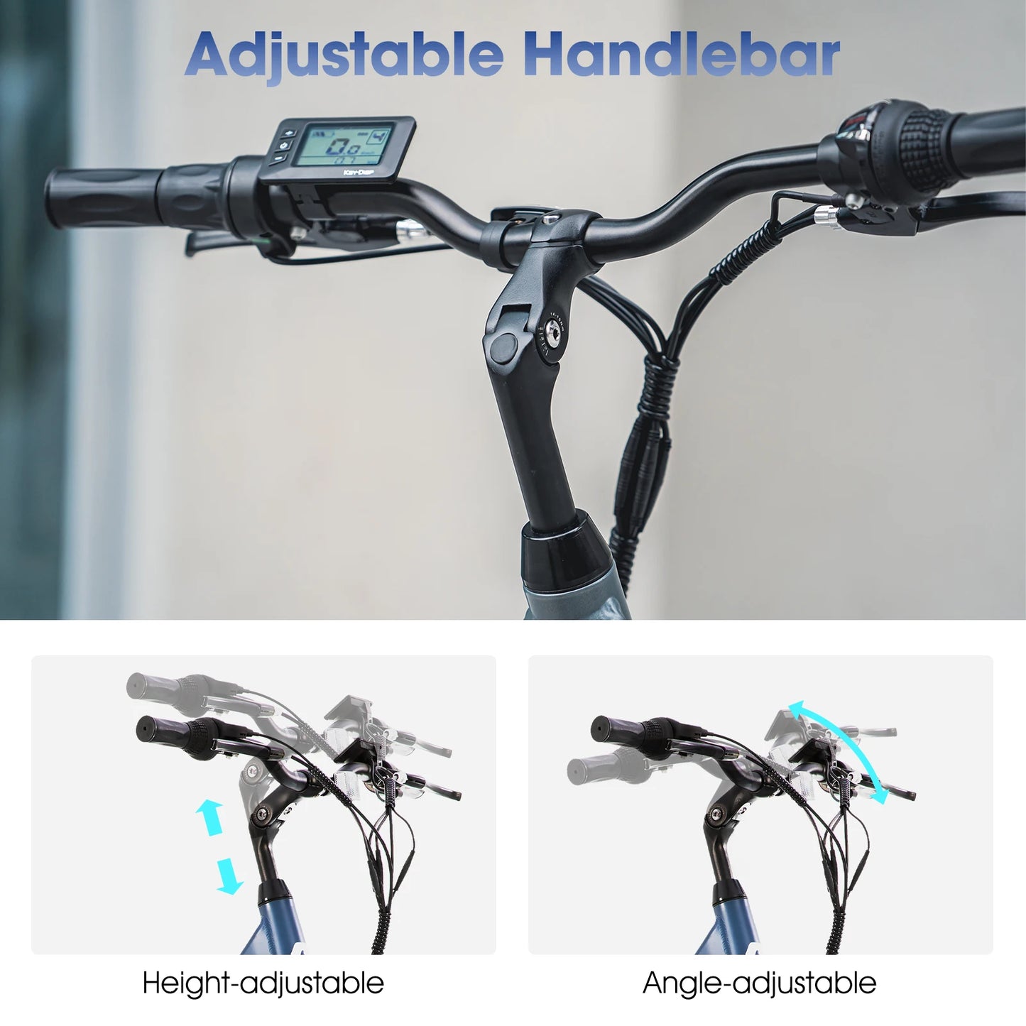 HILAND Electric Road Bike with Detachable Lithium Battery and LCD Display for Commuting 250W Aluminum Alloy Frame