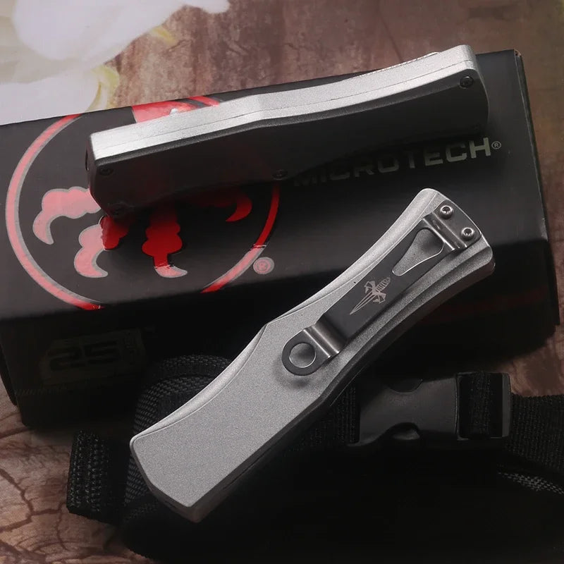 Micro Hera Assisted Folding Knife Silver 440C Steel Blade Outdoor EDC Knife