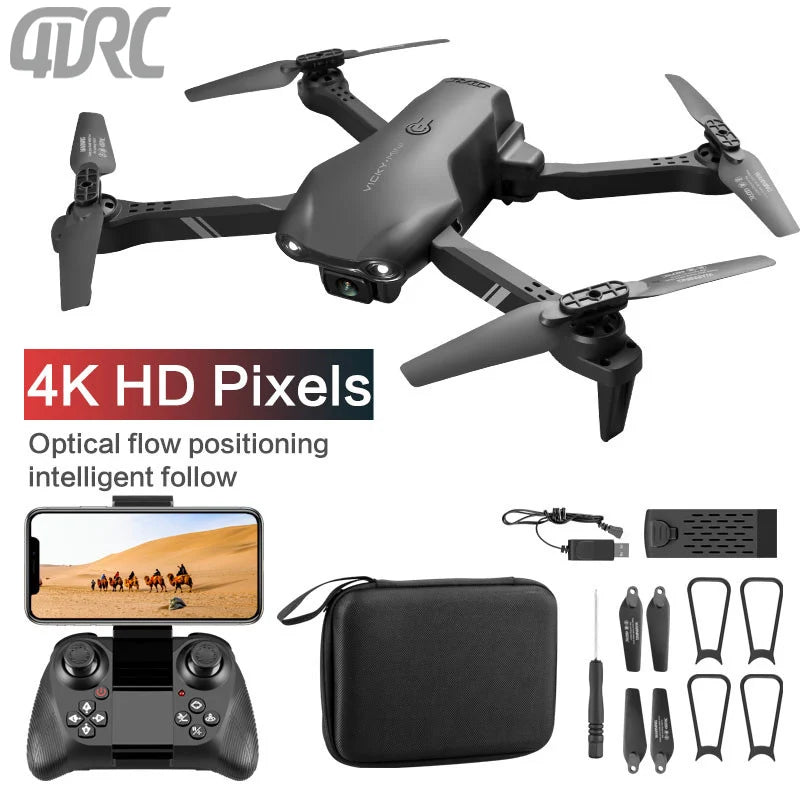 4DRC New Mini Drone With Wide Angle HD 4K 1080P Dual Camera WiFi FPV RC Foldable Quadcopter Gift Toys