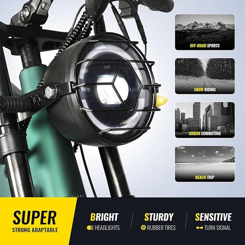 1200W Single Wheel Drive All Terrain Electric Bicycle 48V 20AH 32MPH 20 Inch Tire Mountain City Electric Bicycle with GPS