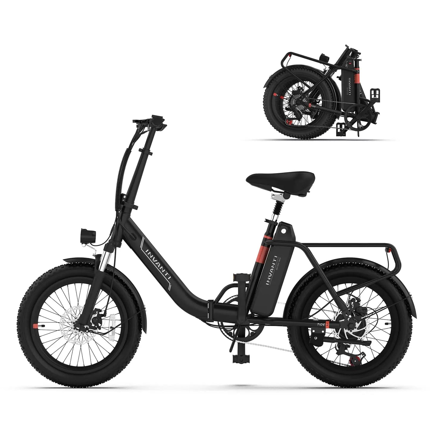 Invanti Tide2 20 Inch Folding Electric Bike 500W Motor 48V 10.4Ah Battery