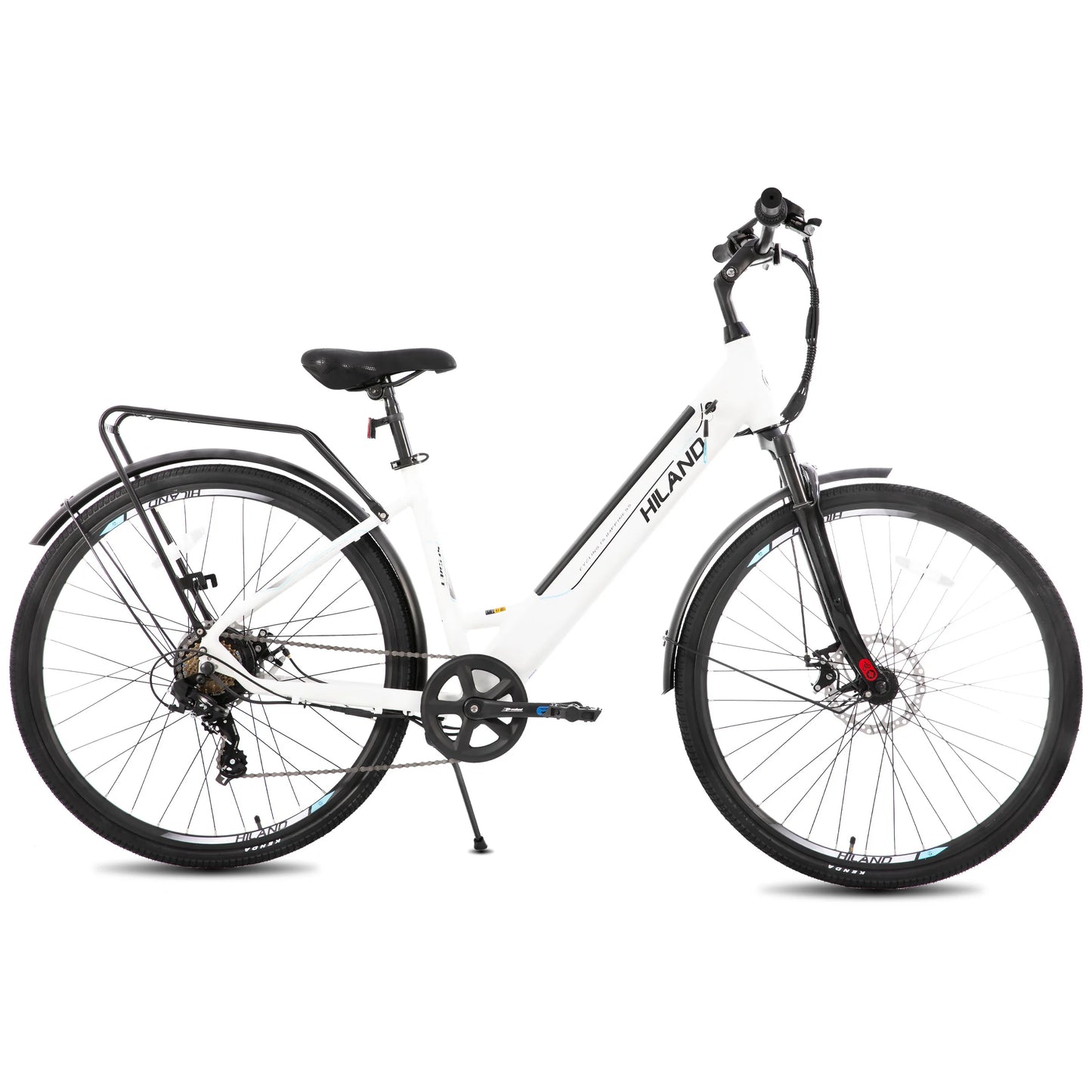 HILAND Electric Road Bike with Detachable Lithium Battery and LCD Display for Commuting 250W Aluminum Alloy Frame