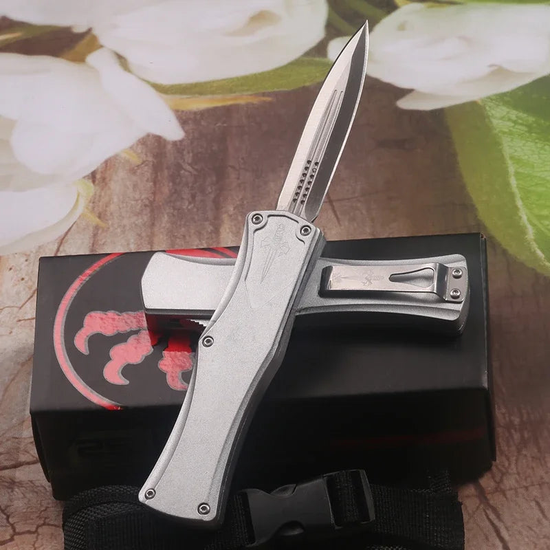 Micro Hera Assisted Folding Knife Silver 440C Steel Blade Outdoor EDC Knife