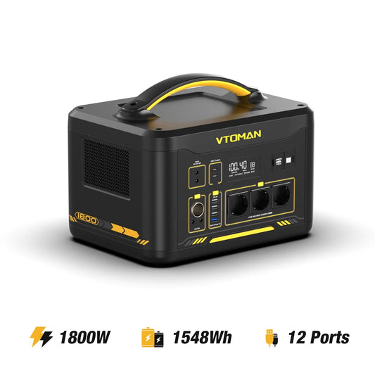 VTOMAN JUMP 2200 Portable Power Station 828Wh 1548Wh LiFePO4 Battery Solar Generator for Home Outdoor Camping