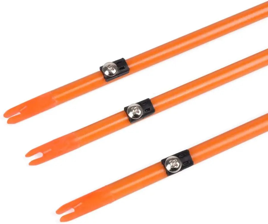Elong Bow Fishing 32 Inch Hunting Arrows Fiberglass Arrows with Safety Slides and Broadheads
