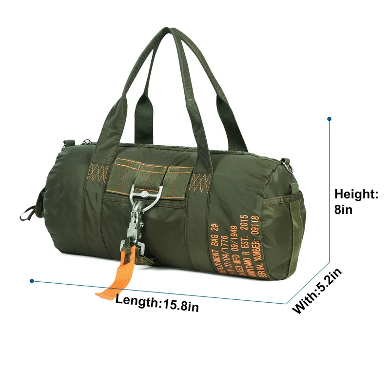 LQARMY Tactical Parachute Sport Duffle Bag 1000D Nylon Outdoor Travel Belt Bag Camping Crossbody Bag