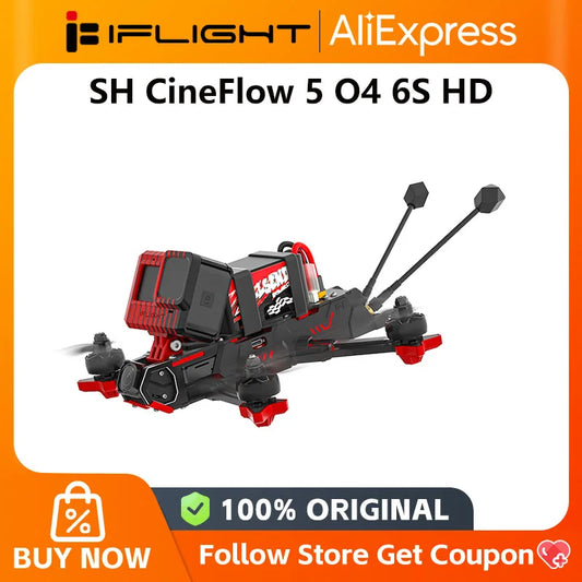 iFlight CineFlow 5 O4 6S HD 5 Inch Drone BNF with O4 Air Unit Pro and XING2 2207 2050KV Motor for FPV Cinematic Freestyle