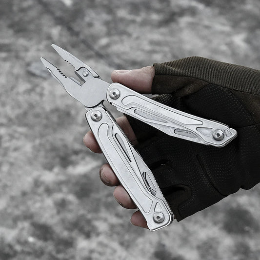 14 in 1 Multi Tool Pliers Stainless Steel Folding Pocket Knife Compact Survival Gear for EDC Camping Hiking Maintenance