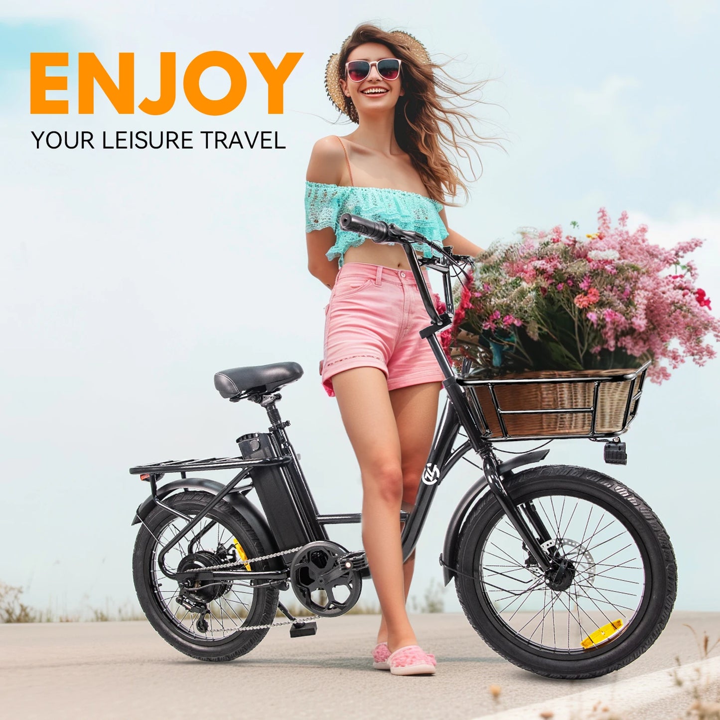 Adult Electric Bicycle 750W Motor 7 Speed Adjustable 26MPH 22 Mile Range Front and Rear Disc Brakes Multi Terrain Riding