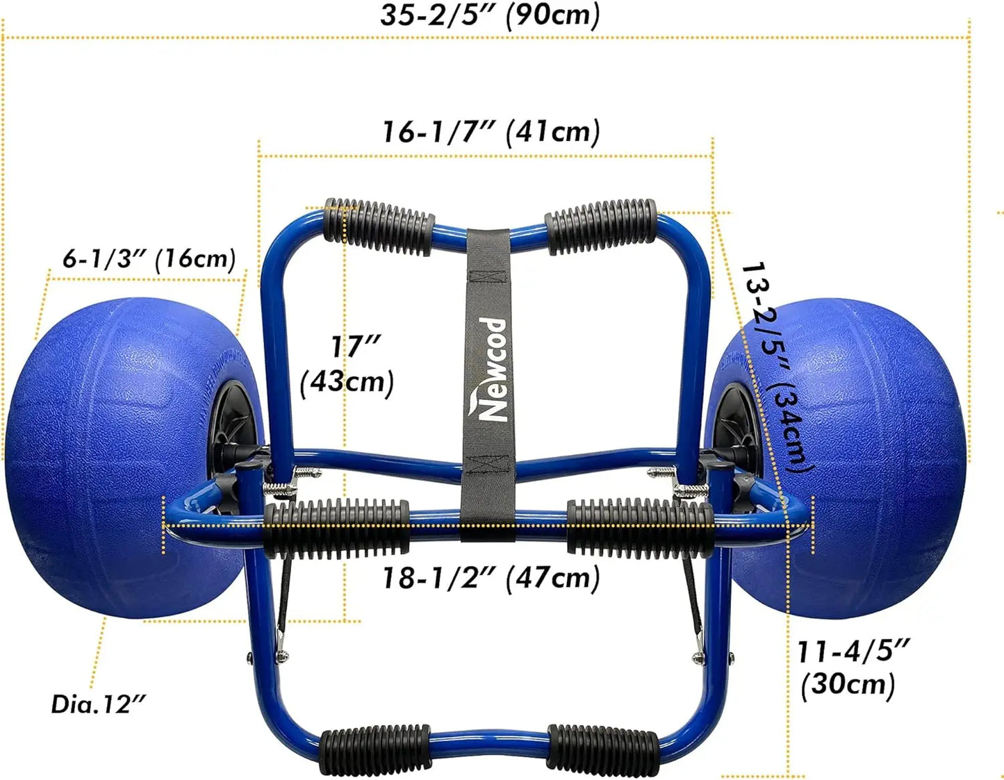 Kayak Cart Dolly for Carrying Kayak Canoe SUP Paddle Board with Large Balloon Wheels