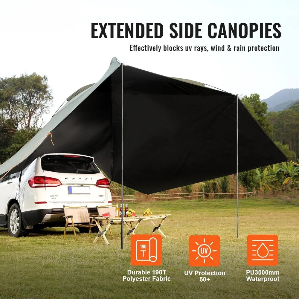 Versatility Camping Tent Moonshade Awning Auto Canopy with UV50 Protection and PU3000mm Water Resistance