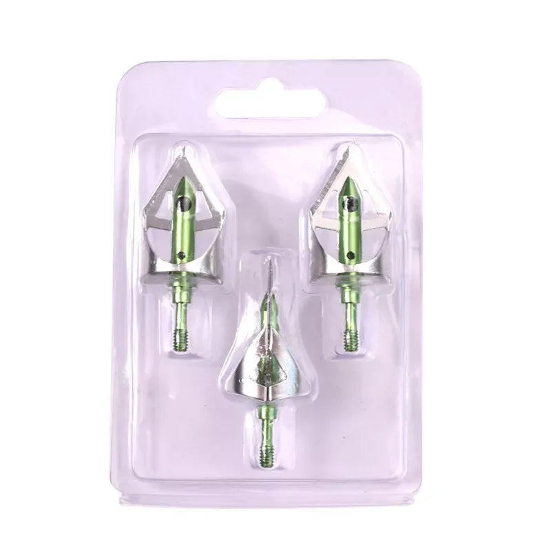 3 Pieces Hunting Broadheads 360 Cutting Archery Broadhead 100 Grain Screw-in Arrow Tip