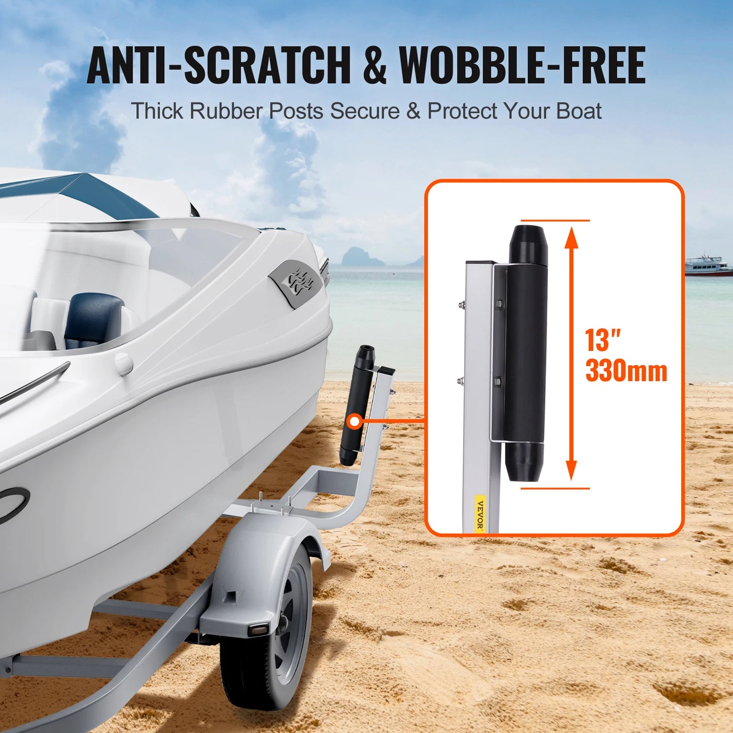 SucceBuy Adjustable Boat Trailer Guide Poles 2PCS Rustproof Galvanized Steel for Ski Boat or Sailboat Trailer