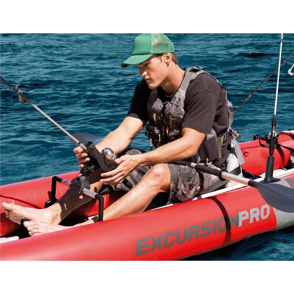 68309EP Excursion Pro K2 Inflatable Kayak Set with Deluxe 86 Inch Paddles and High Output Pump
