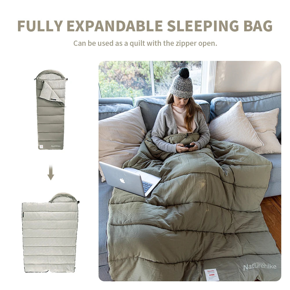 Naturehike M180 Lightweight Sleeping Bag M300 Double Camping Sleeping Bag M400 Machine Washable Winter Sleeping Bag