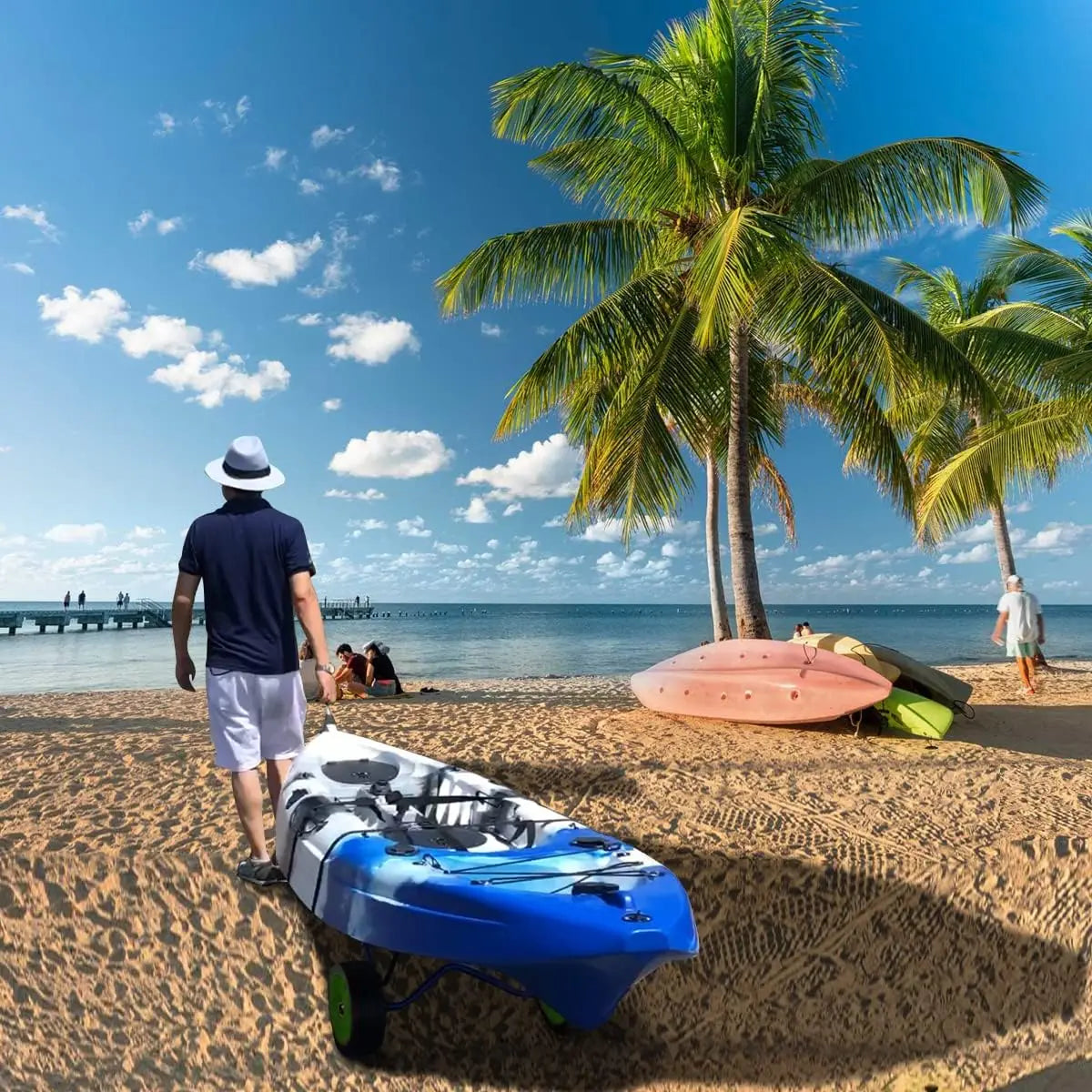 Kayak Cart Dolly for Carrying Kayaks Canoes SUP Paddle Boards Easy Assembly