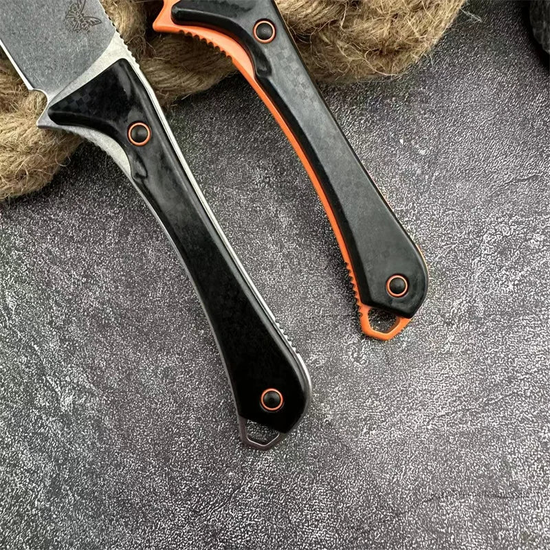 BM 15201 Fixed Blade Knife 3.08 Inch Outdoor Tactical Camping Hiking Fishing Essential EDC Pocket Knife Men's Gift